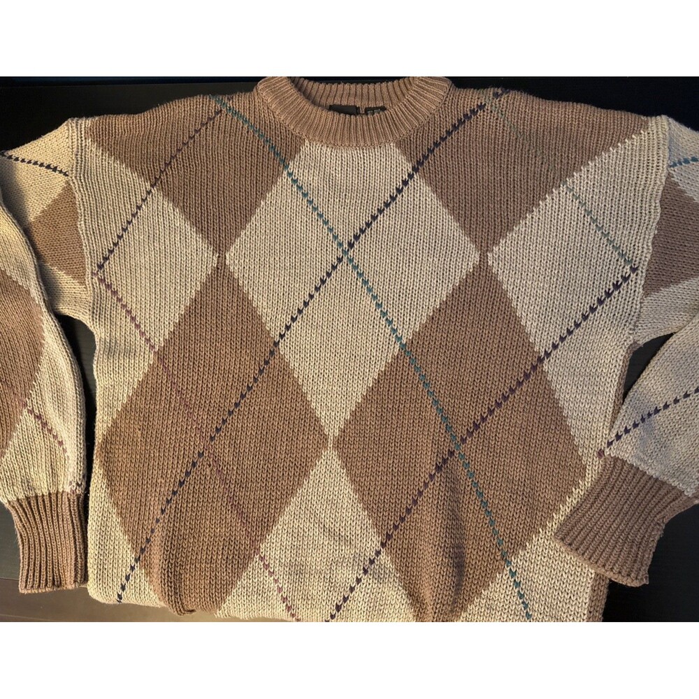 Structure Mens XL Vintage 90’s Sweater Cable Knit Golf Preppy Country Club